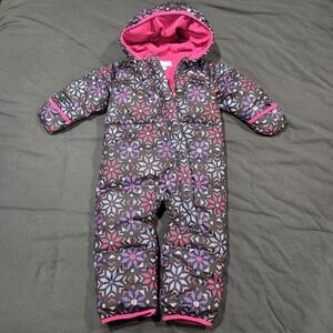 Columbia Toddler Baby Snowsuit Down Bunting Size 18-24 Months Purple EUC
